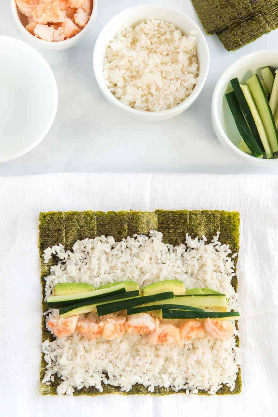 easy shrimp sushi recipe how to image.