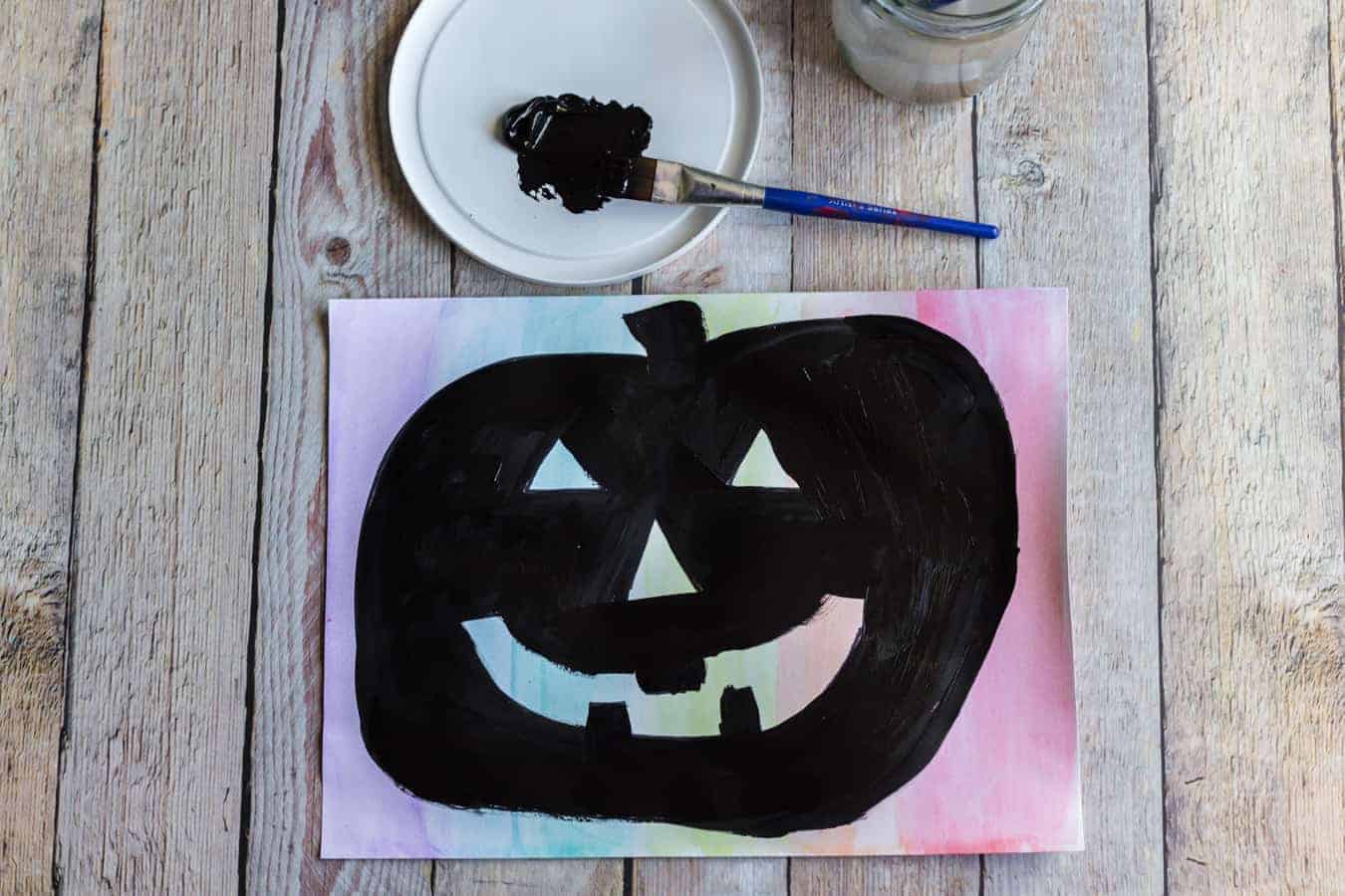 Image of Rainbow Pumpkin Art.