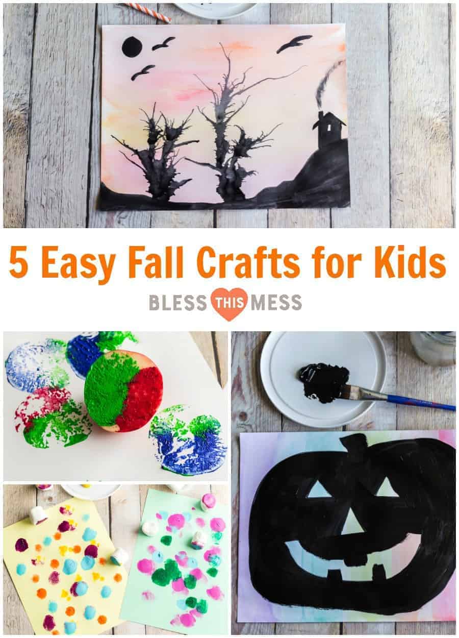 Image of 4 Out of 5 Fall Crafts for Kids.