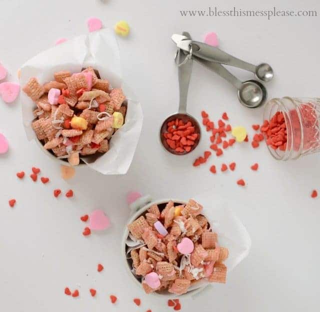 Queen of Hearts Pink Chex Mix