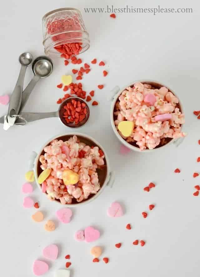 Pretty in Pink Valentine Popcorn Treat