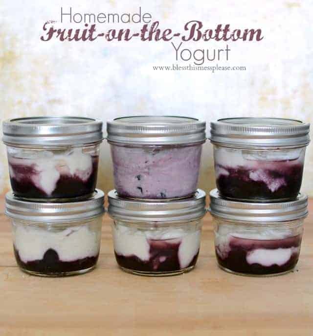 Homemade Fruit on the Bottom Yogurt Cups