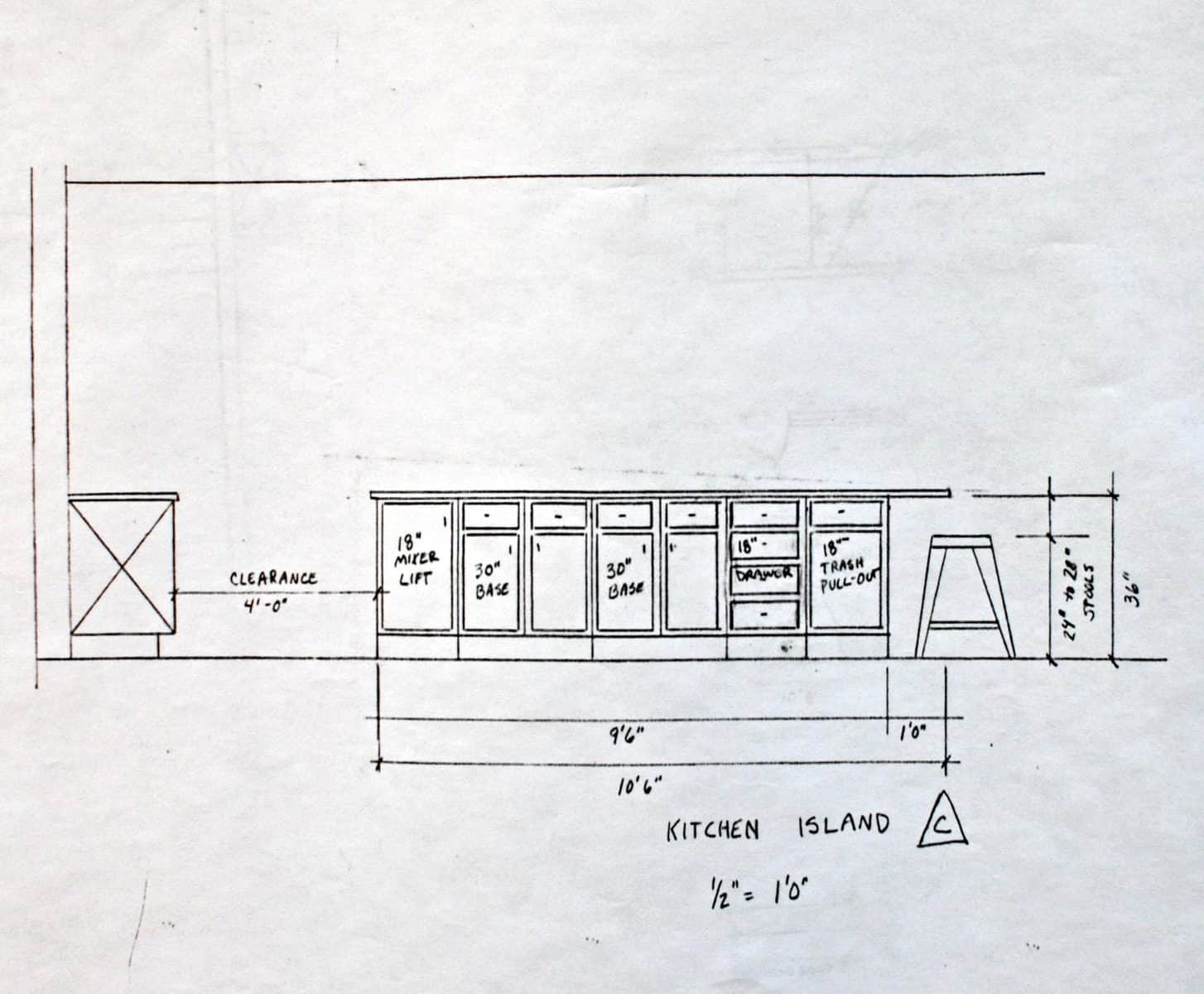 house plans cabinet elevation c