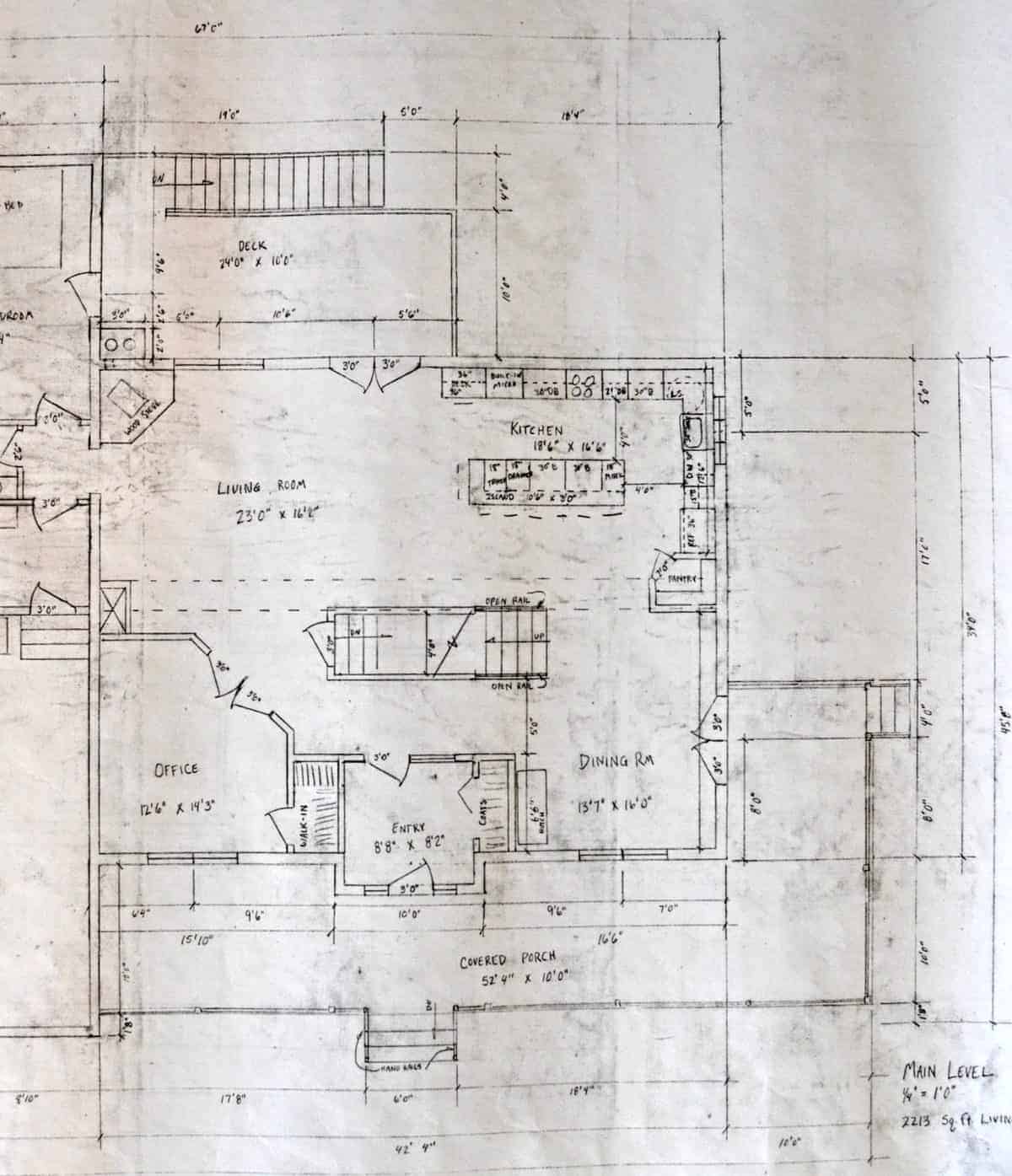 kitchen plans main level family area