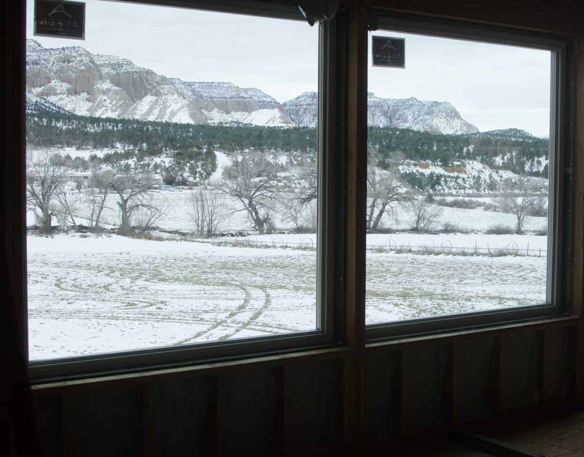 Energy Efficient Windows - Our big beautiful top-notch Alpen windows in the living room.