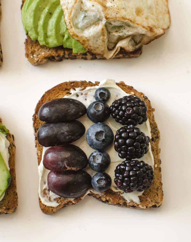 A close-up of the Purple Toast.