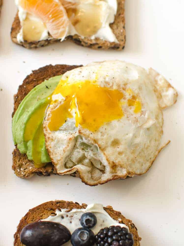 A close-up of the Classic Avocado with an Egg Toast.