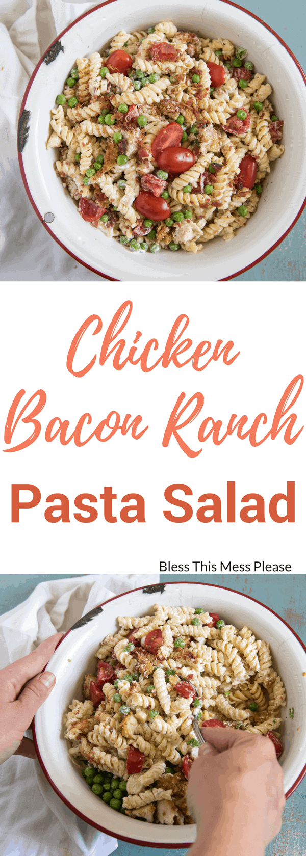 Chicken Bacon Ranch Pasta Salad