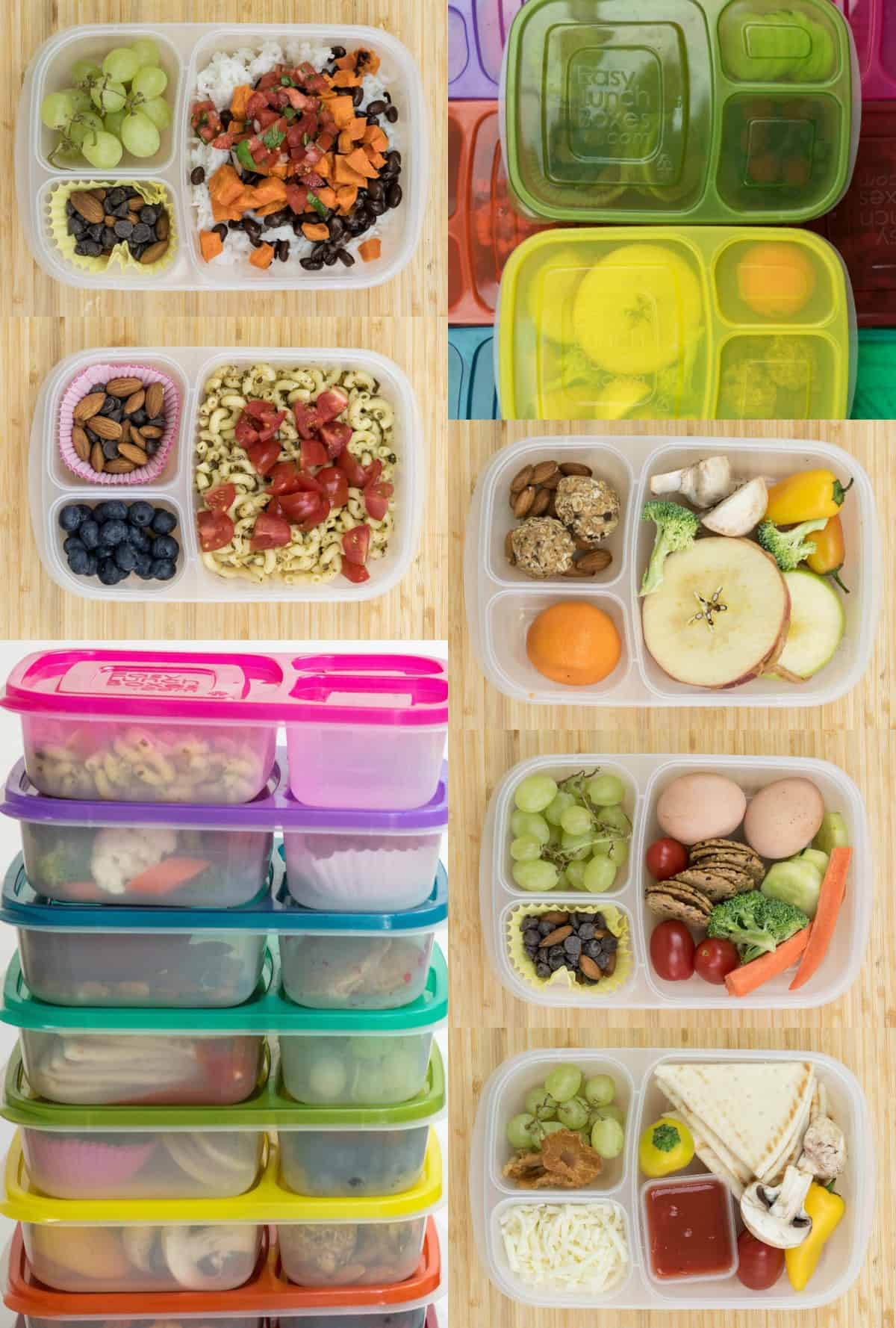 collage of different views of the different lunches.