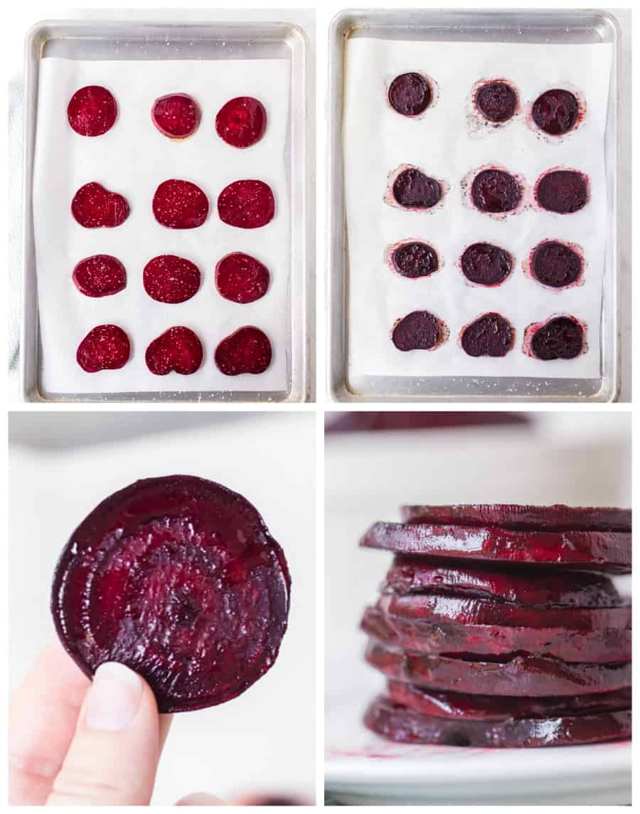 How to roast beets collage image.