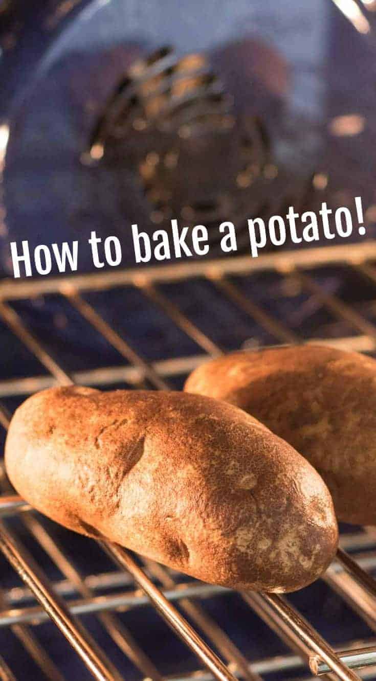 Directions on how to cook potatoes in the oven including oven temperatures, times, and how to do it with and without foil.