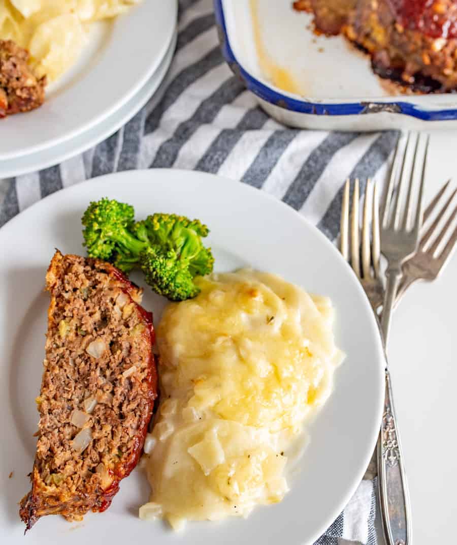 Bop's Favorite Meatloaf Recipe is a super savory and easy comfort food that's generously flavored with onion, green bell pepper, spices, and of course, ketchup.