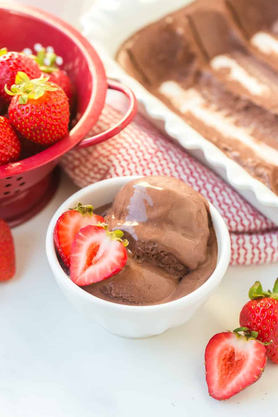 This homemade dark chocolate ice cream is so creamy and luxurious that you'll never go back to the store-bought kind!