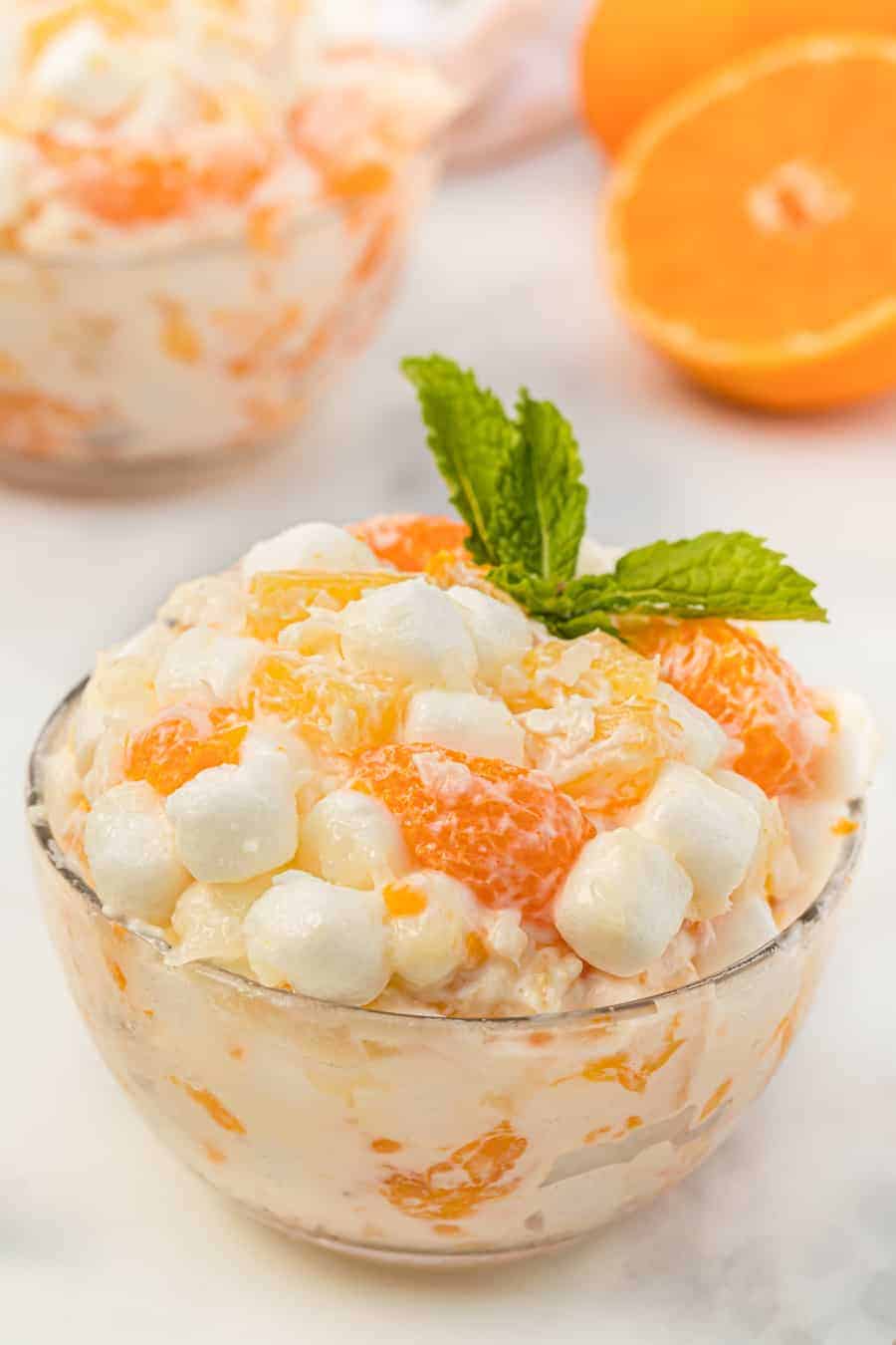 This tasty and creamy 6-cup ambrosia fruit salad is the simplest thing to make and is forever a hit for kiddos and adults alike at any gathering!
