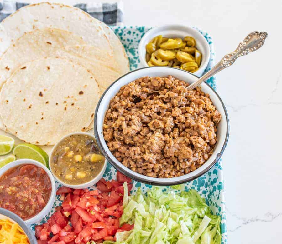 Filling, nutritious, and flavorful, Instant Pot ground turkey and lentil taco filling is a great high-protein alternative to traditional taco meat!
