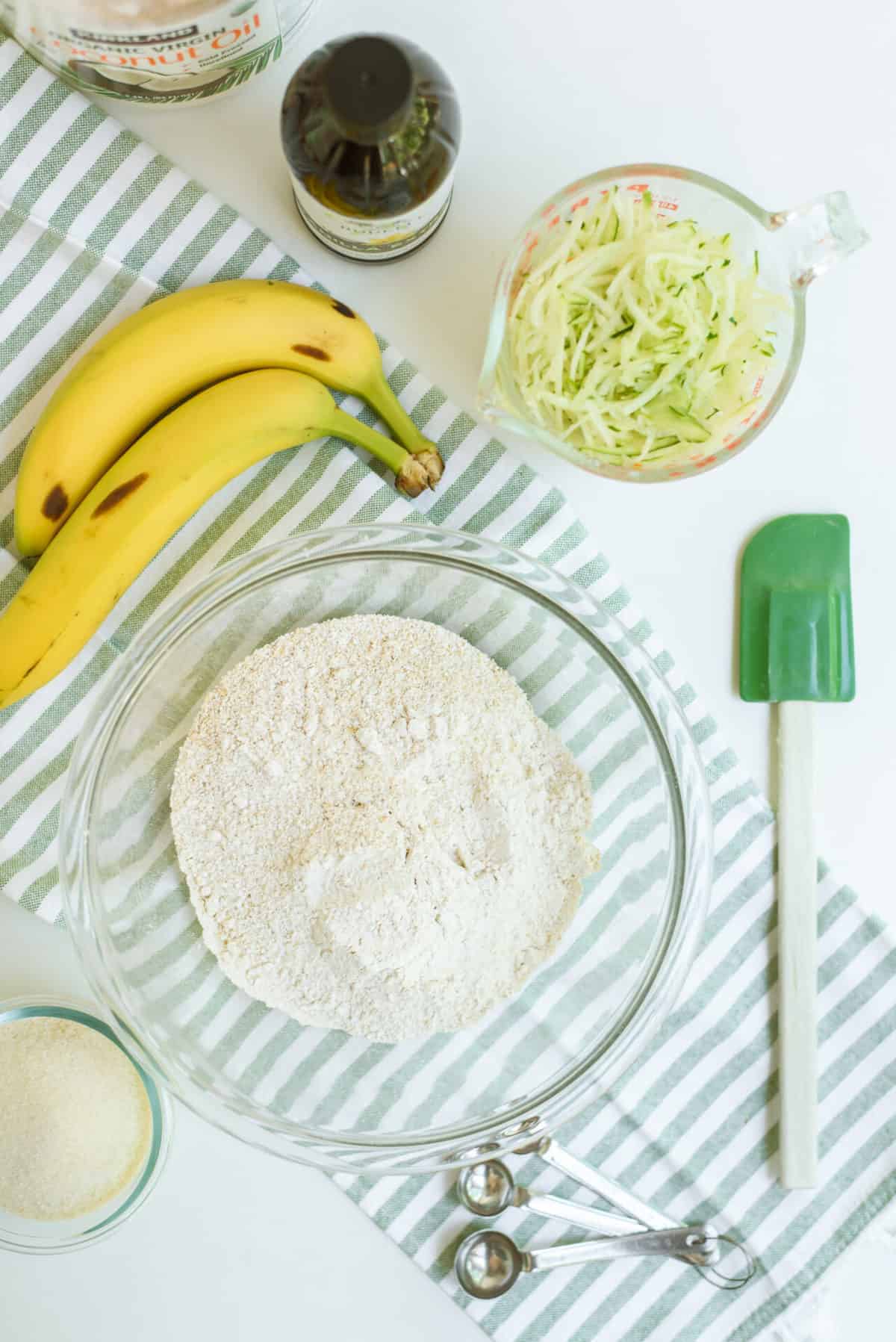 zucchini carrot muffin ingredients.
