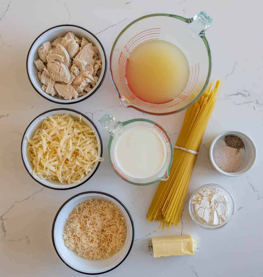 ingredients for turkey tetrazzini.