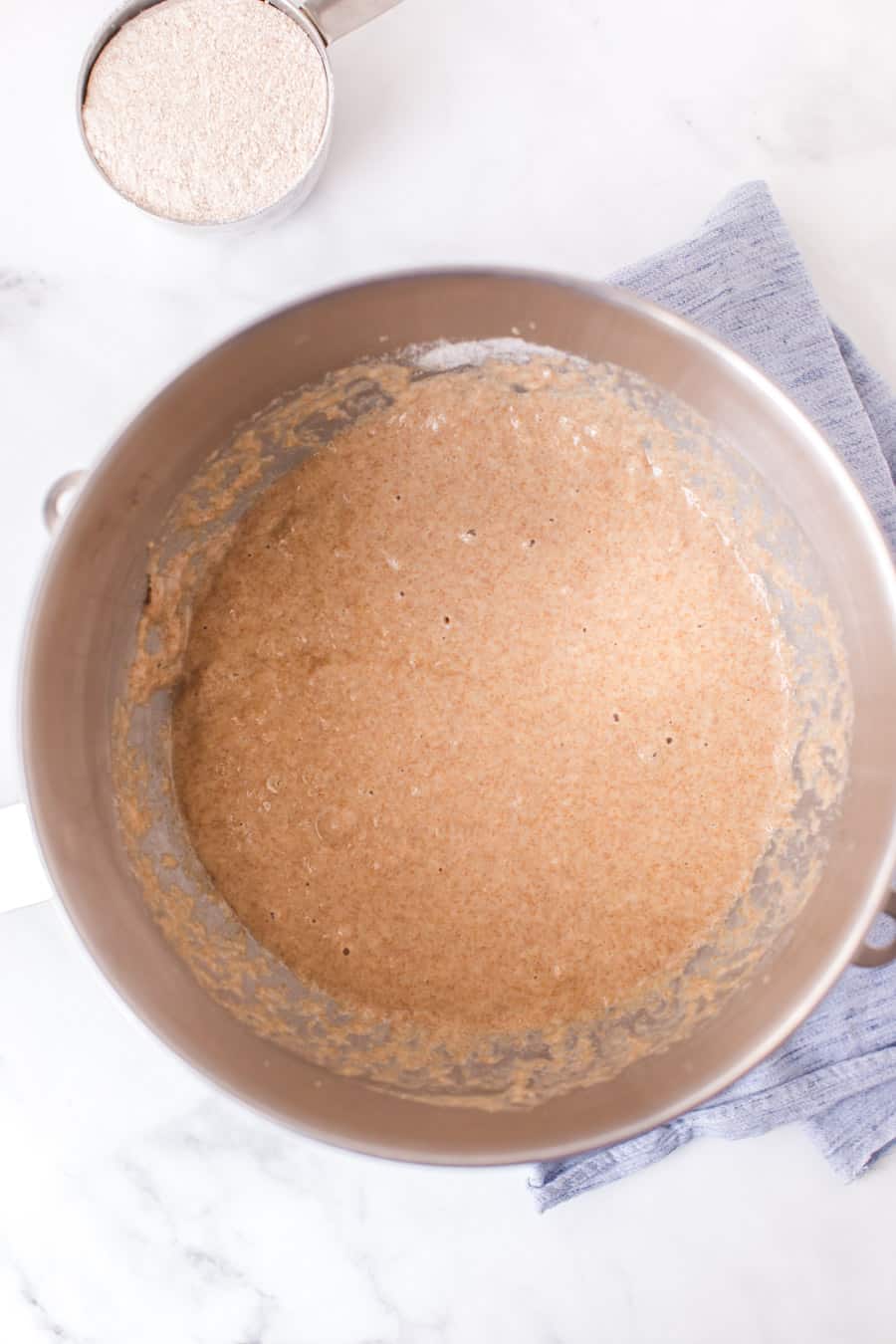 whole wheat clover roll dough.
