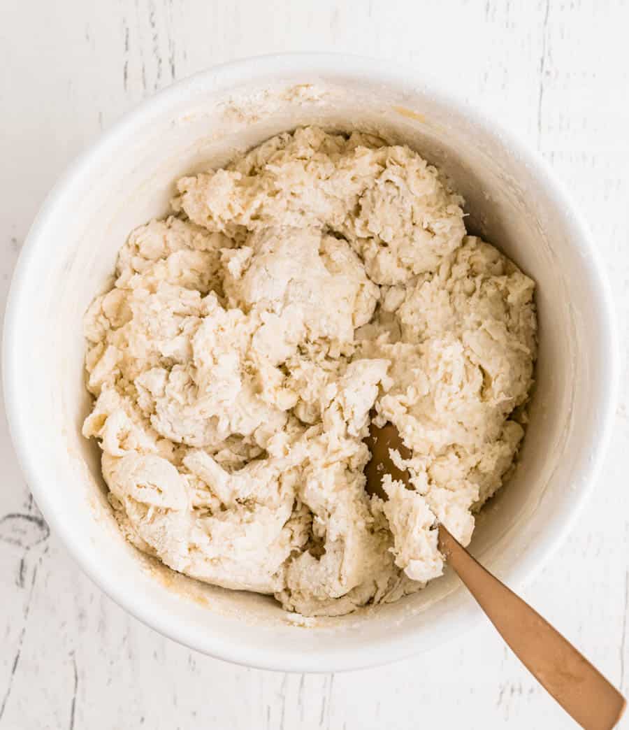 muffin batter in a bowl