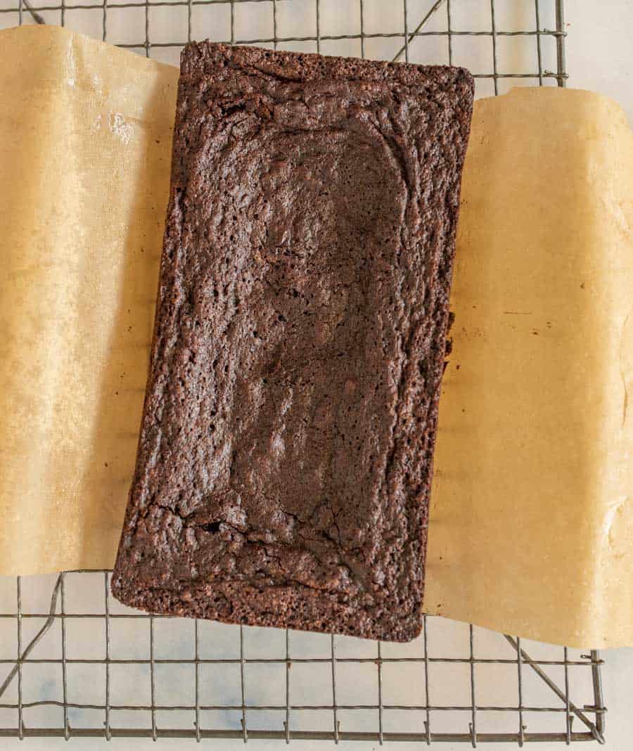top view of a small batch of brownies