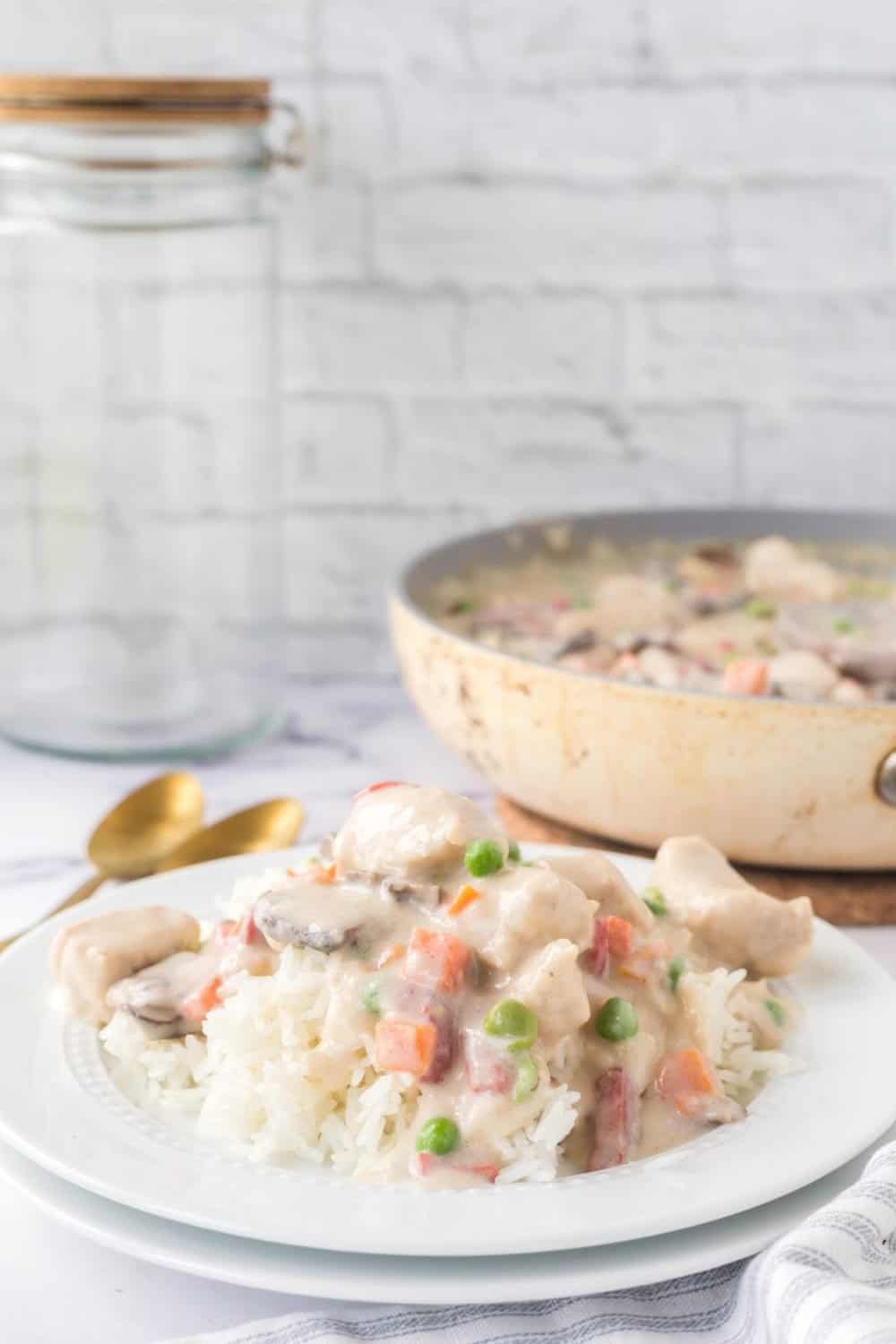 Chicken ala King ready to be enjoyed.