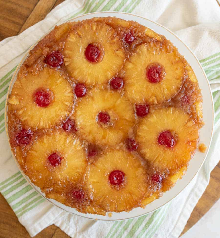 round pineapple-upside down cake.