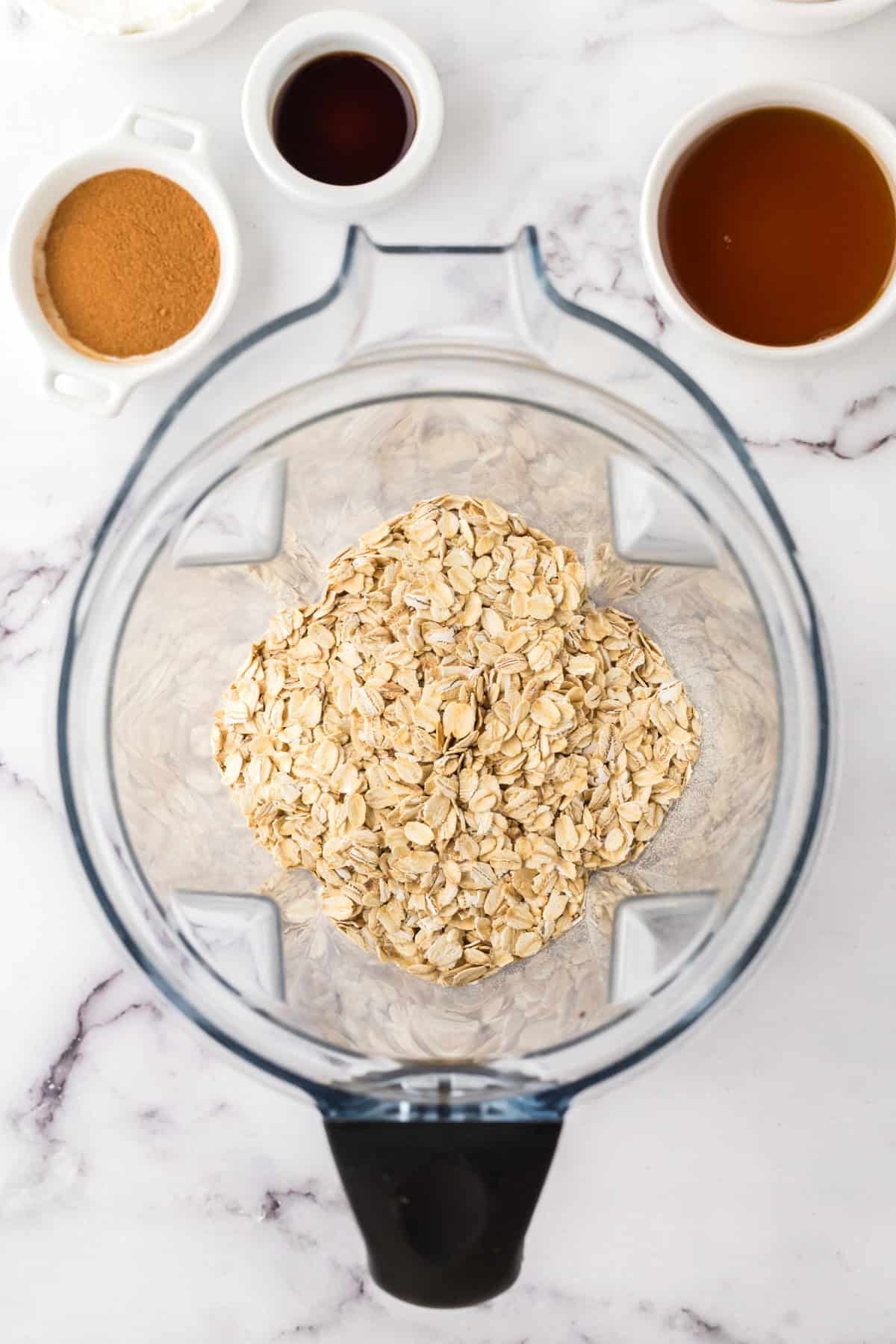 Oats in a blender.